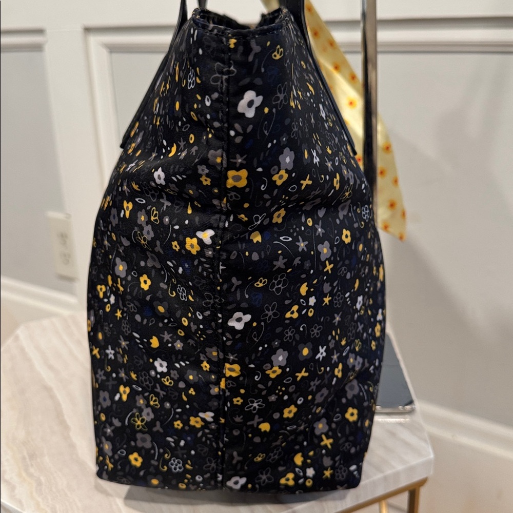 Marc Jacobs Bag Wingman Black Yellow Floral Nylon Tote EUC - Picture 8 of 17